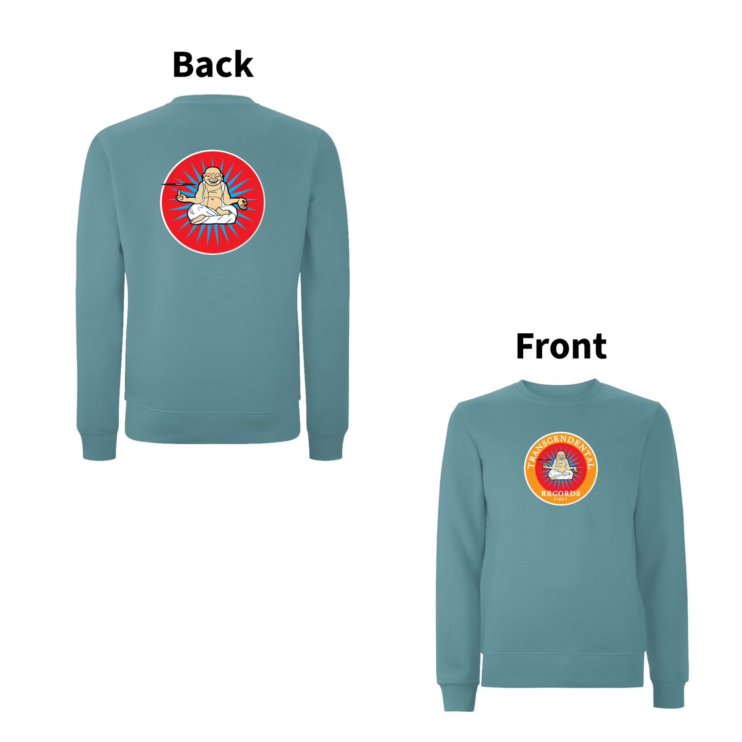 HANDSPUN RECORDS - TRANSCENDENTAL Front and Back Print Sweatshirt