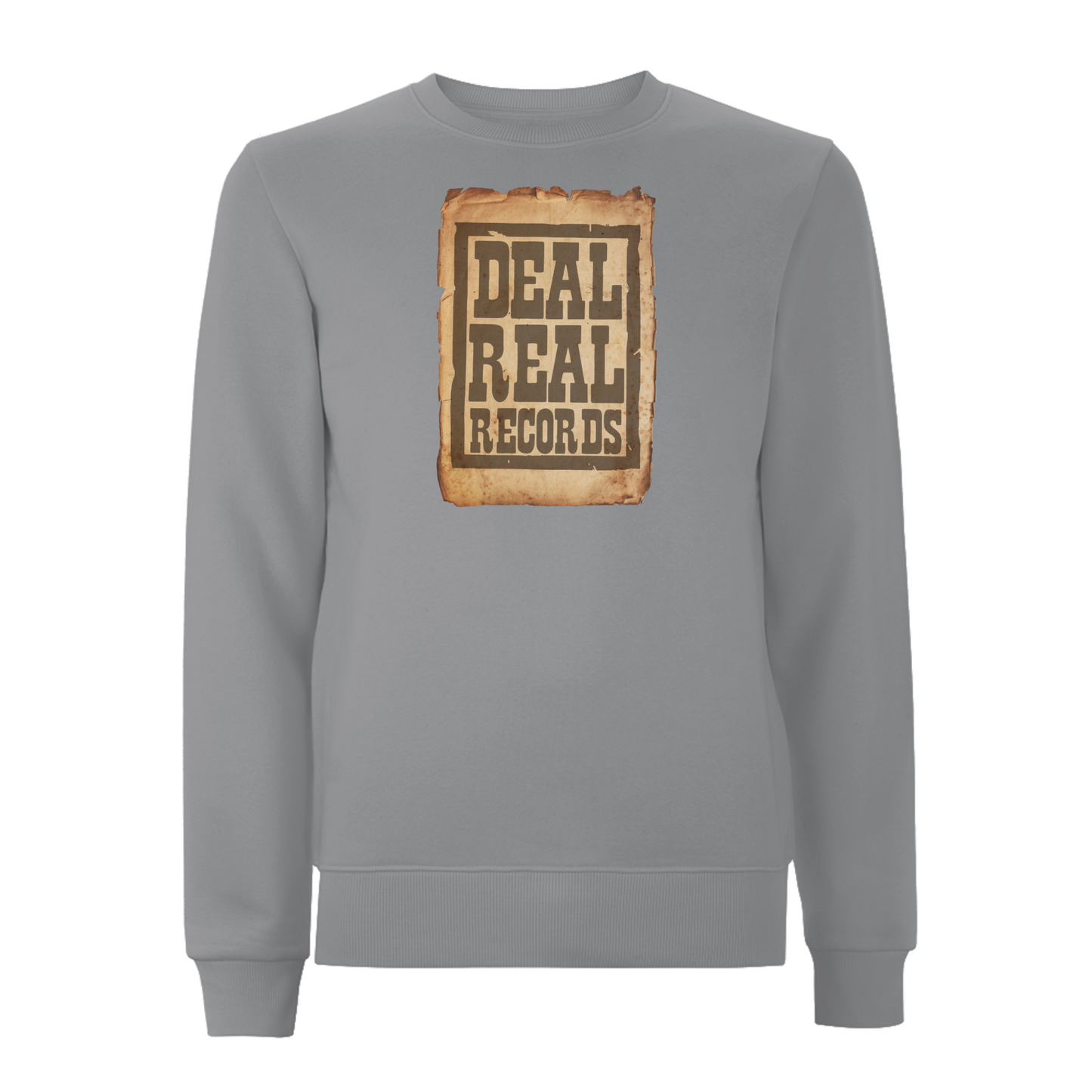 HANDSPUN RECORDS -DEAL REAL Front Print Sweatshirt