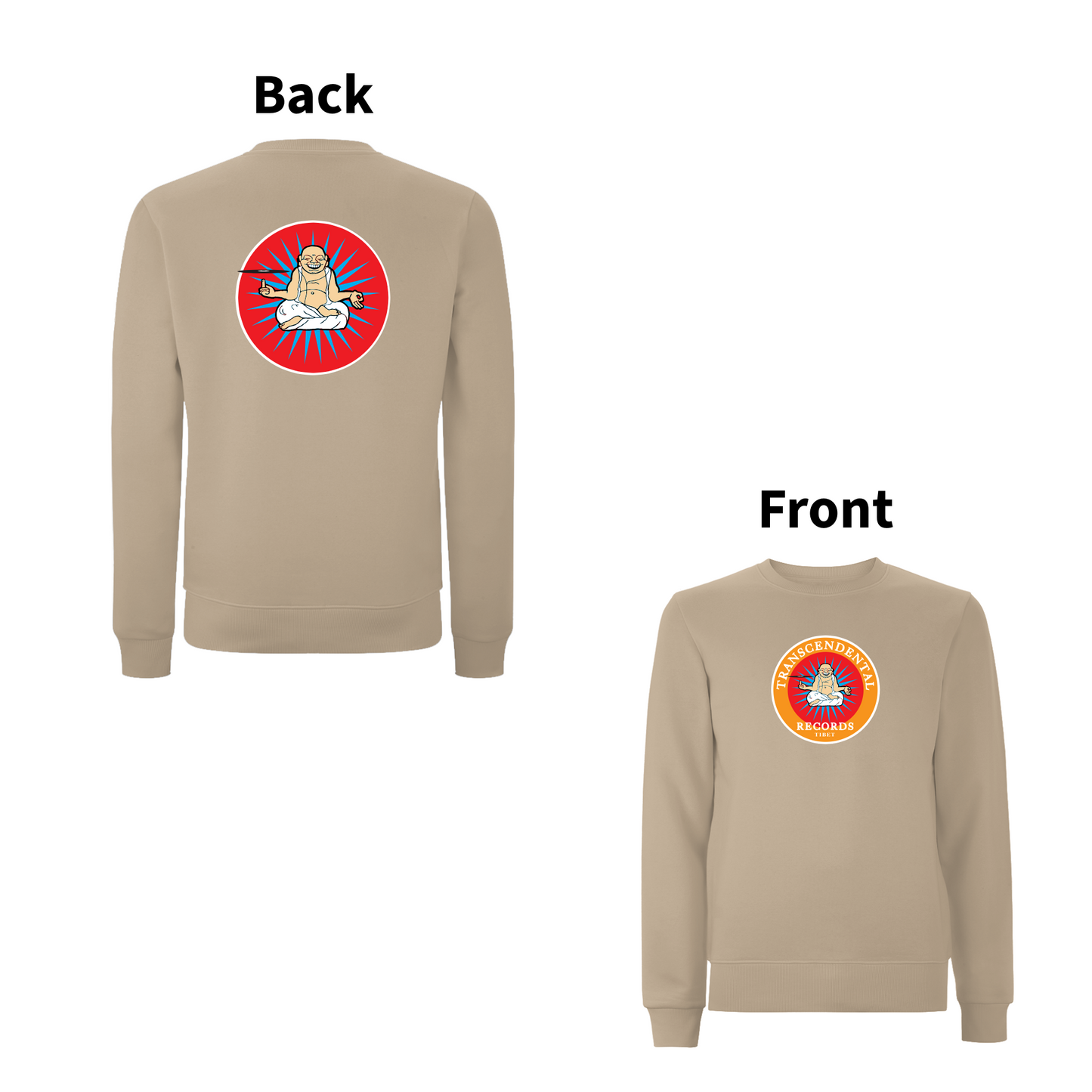 HANDSPUN RECORDS - TRANSCENDENTAL Front and Back Print Sweatshirt