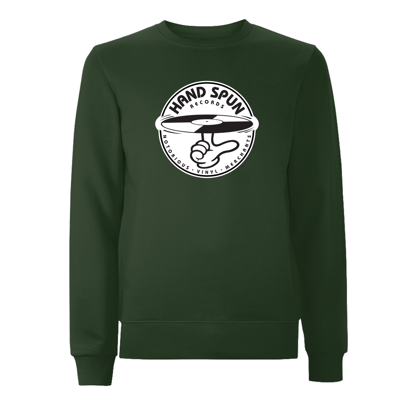 HANDSPUN RECORDS - Classic Front Print Logo Sweatshirt