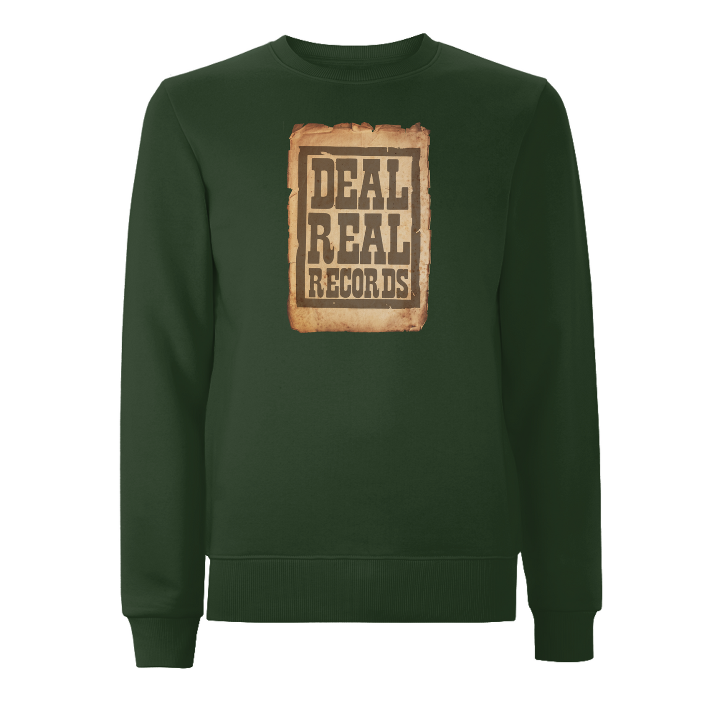 HANDSPUN RECORDS -DEAL REAL Front Print Sweatshirt