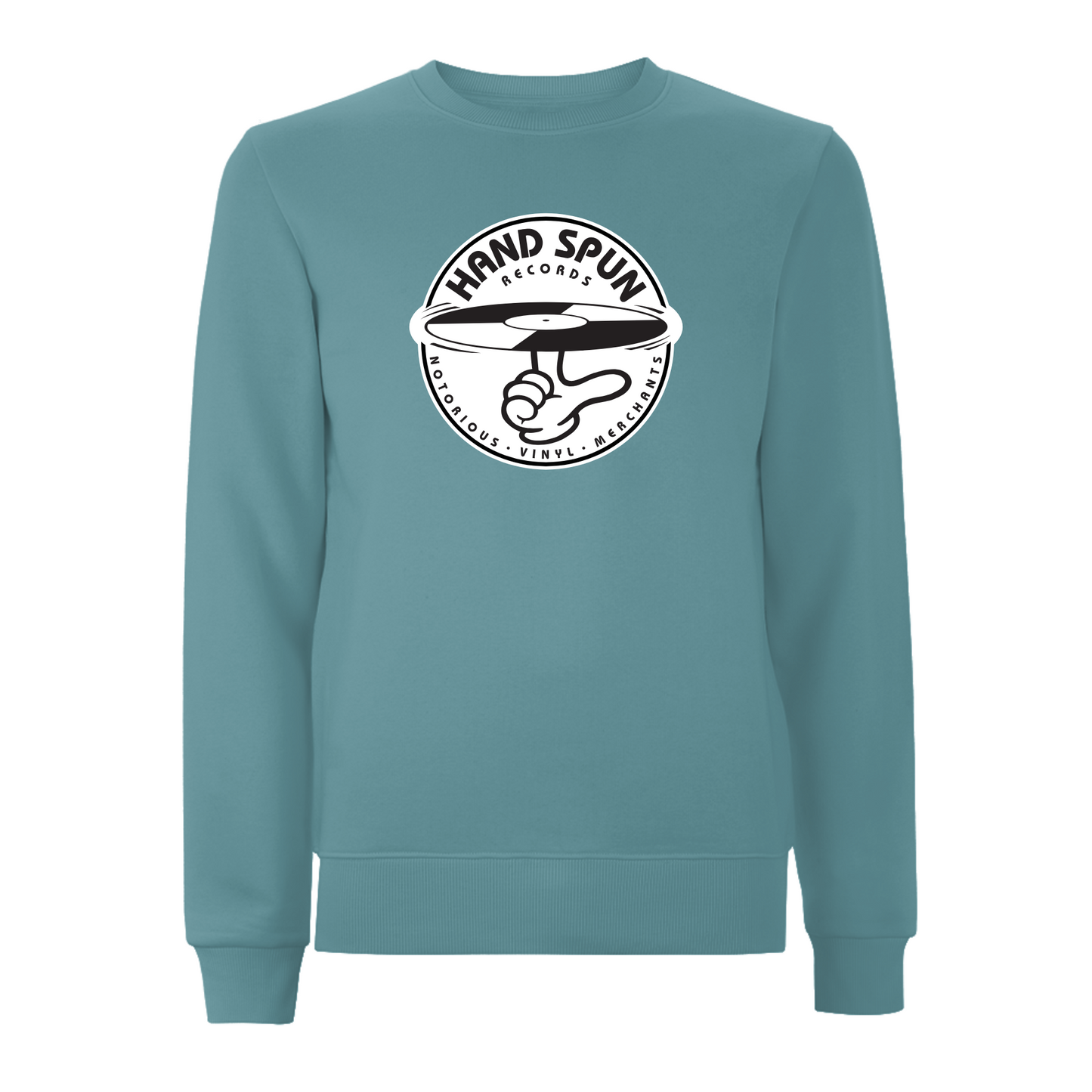 HANDSPUN RECORDS - Classic Front Print Logo Sweatshirt