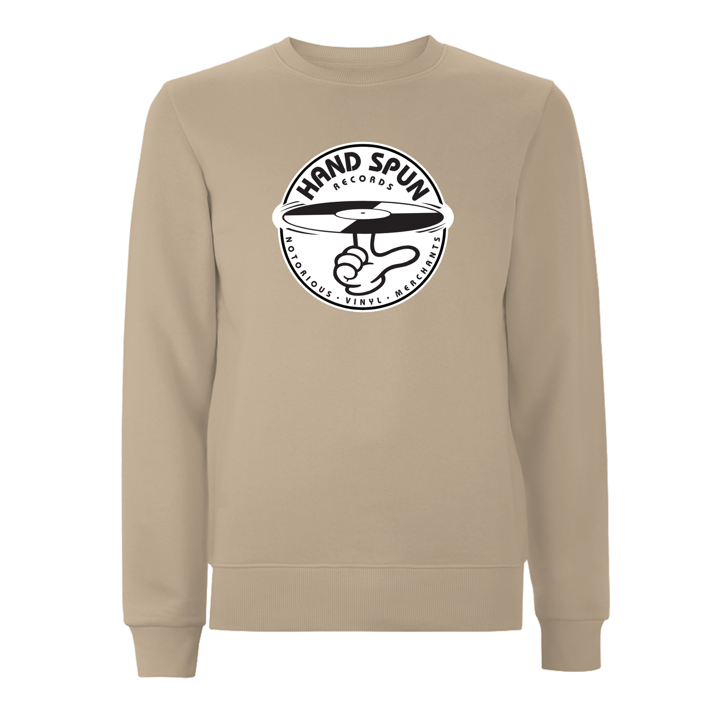 HANDSPUN RECORDS - Classic Front Print Logo Sweatshirt