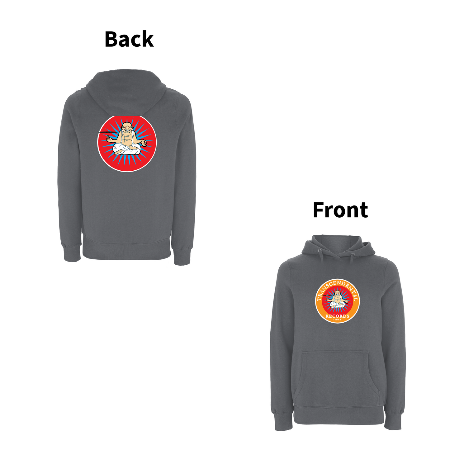 HANDSPUN RECORDS - TRANSCENDENTAL Front and Back Print Hoodie