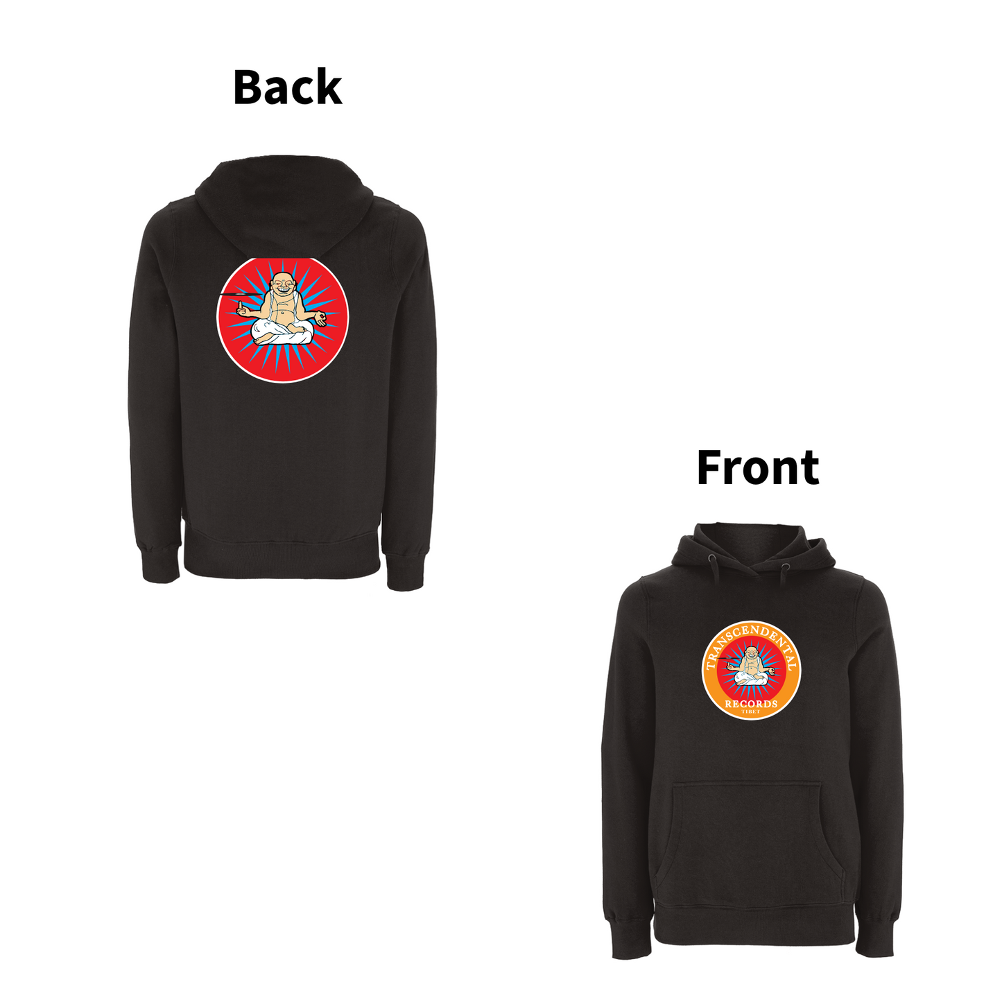 HANDSPUN RECORDS - TRANSCENDENTAL Front and Back Print Hoodie