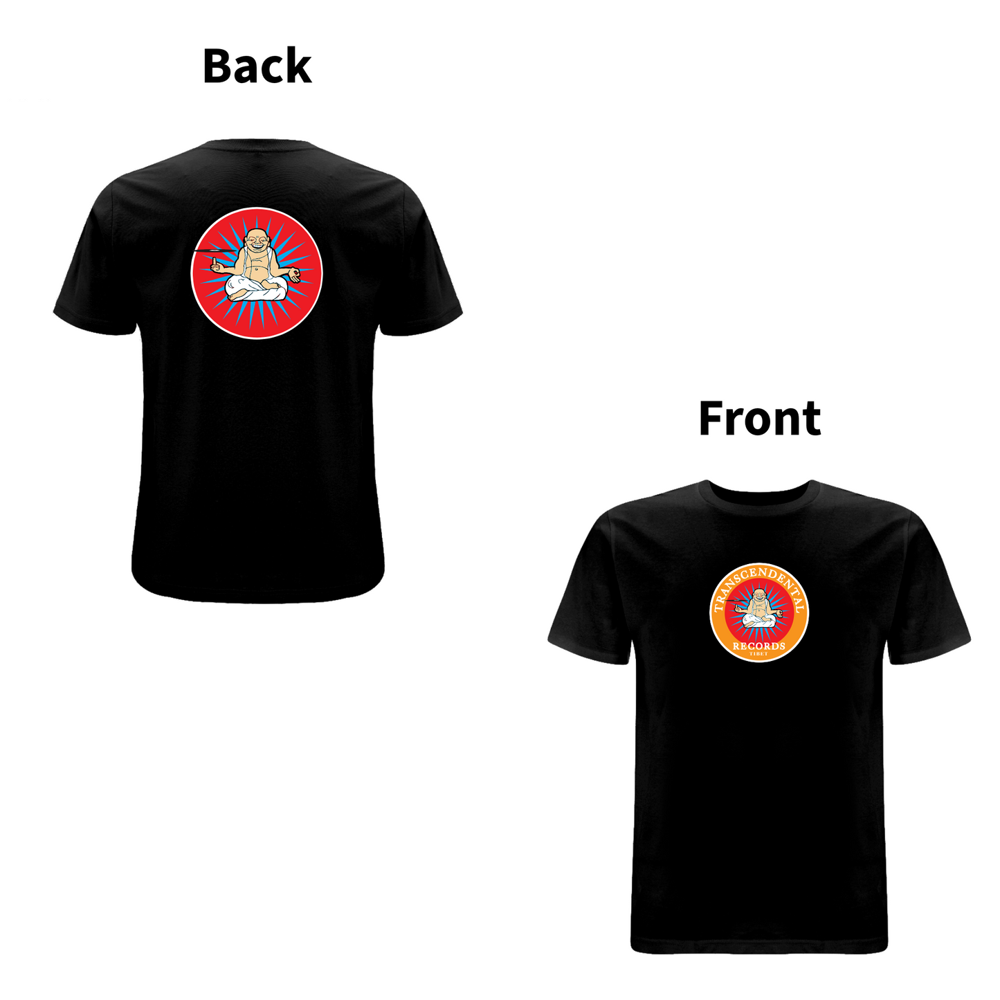HANDSPUN RECORDS - TRANSCENDENTAL Front and Back Print T-shirt