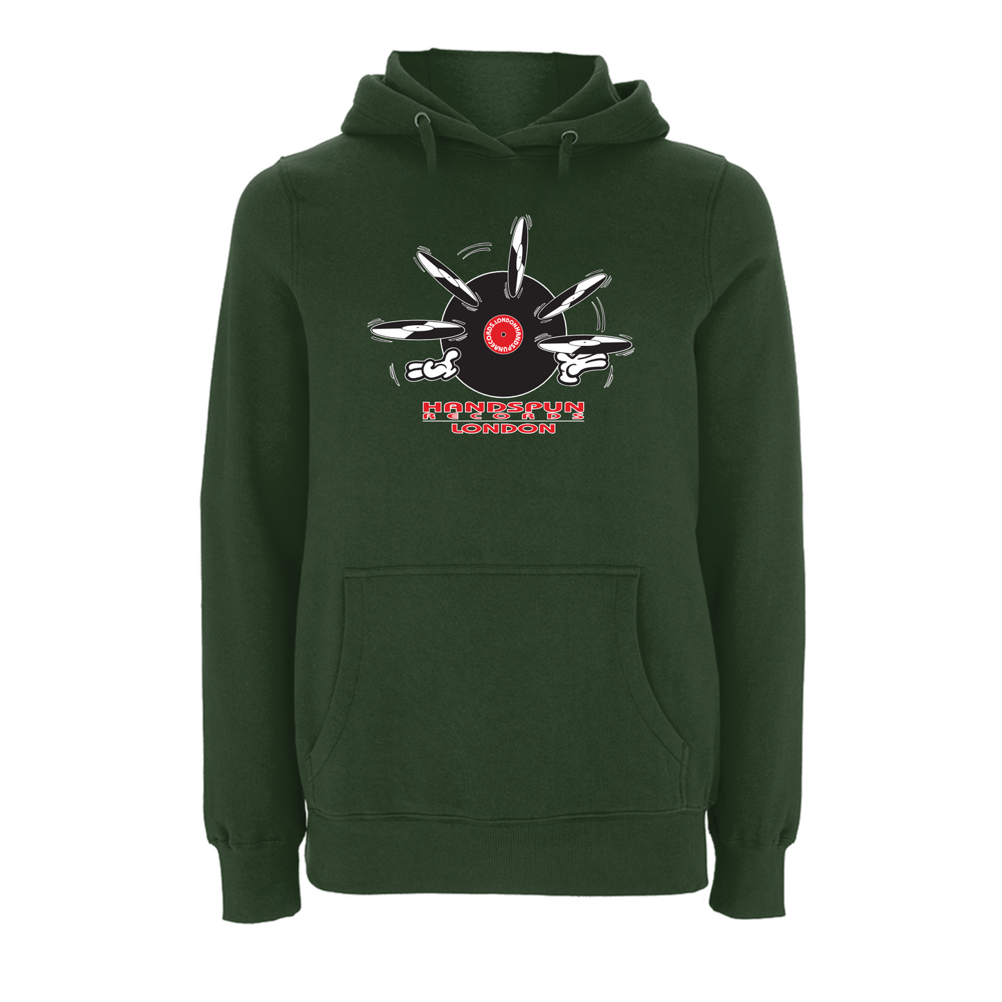 Handspun Records Jugglery Front Print Hoody