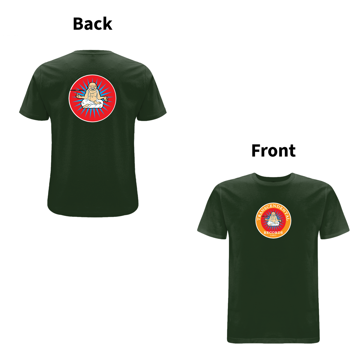 HANDSPUN RECORDS - TRANSCENDENTAL Front and Back Print T-shirt