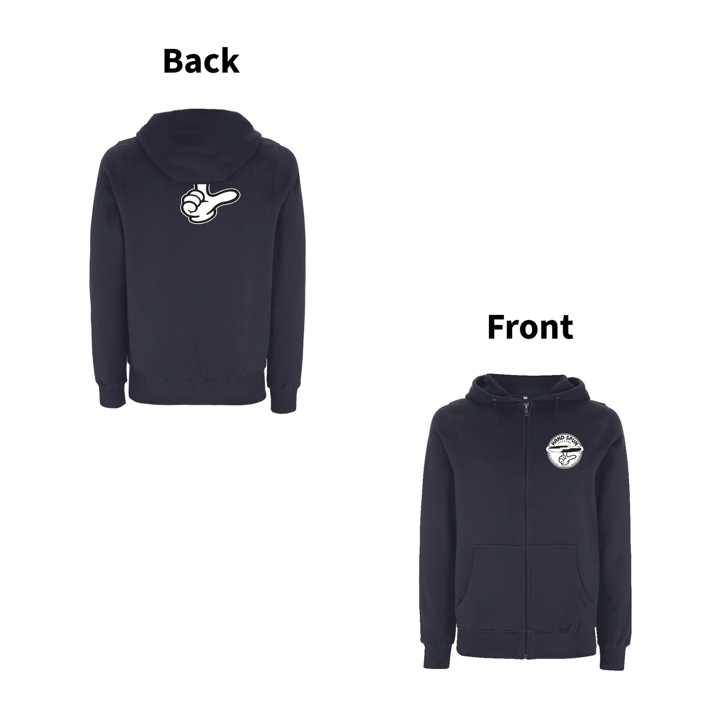 HANDSPUN RECORDS - 90's CLASSIC LOGO Zip Hood