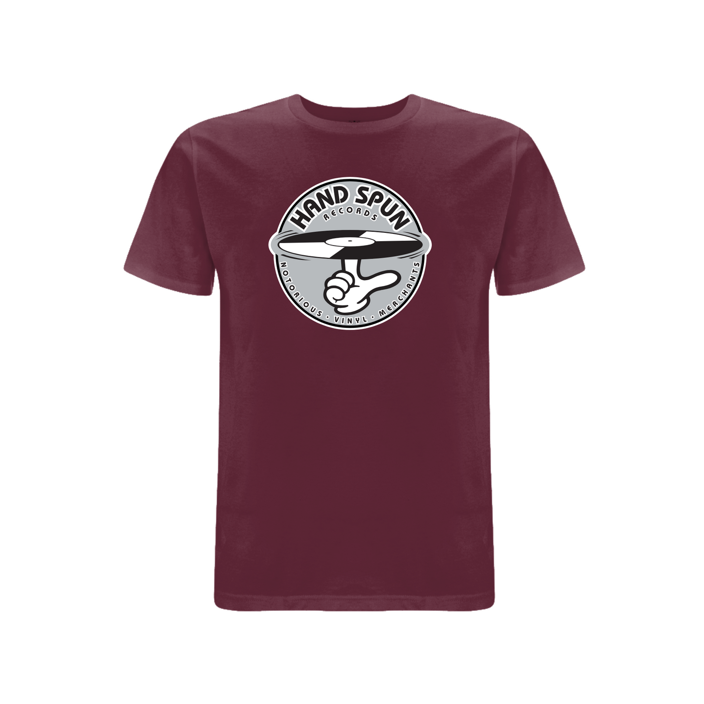 HANDSPUN RECORDS - Classic Front Print GREY Logo T-shirt