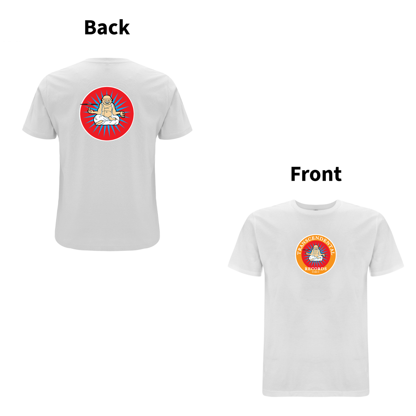 HANDSPUN RECORDS - TRANSCENDENTAL Front and Back Print T-shirt