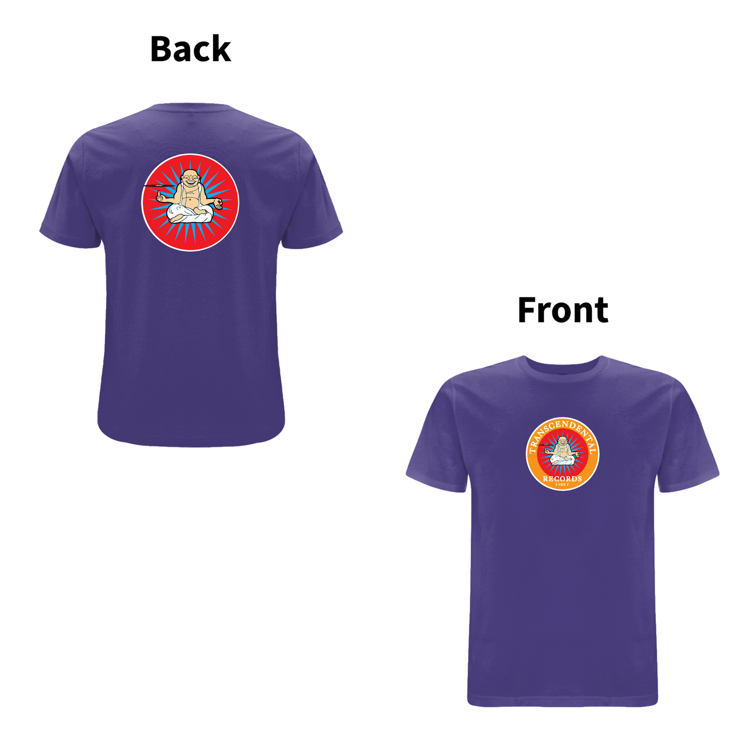 HANDSPUN RECORDS - TRANSCENDENTAL Front and Back Print T-shirt