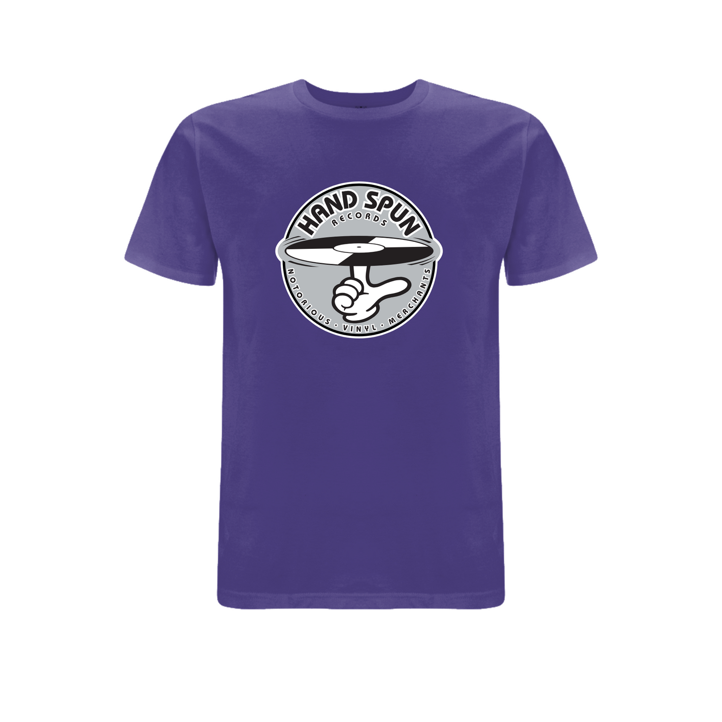 HANDSPUN RECORDS - Classic Front Print GREY Logo T-shirt