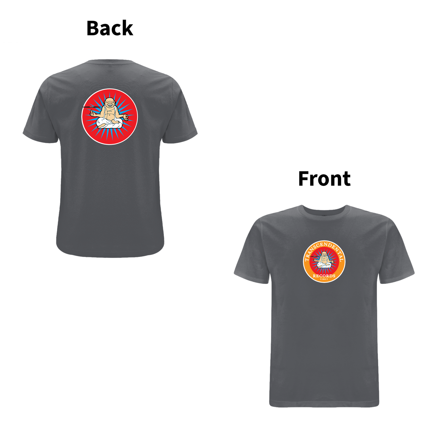 HANDSPUN RECORDS - TRANSCENDENTAL Front and Back Print T-shirt