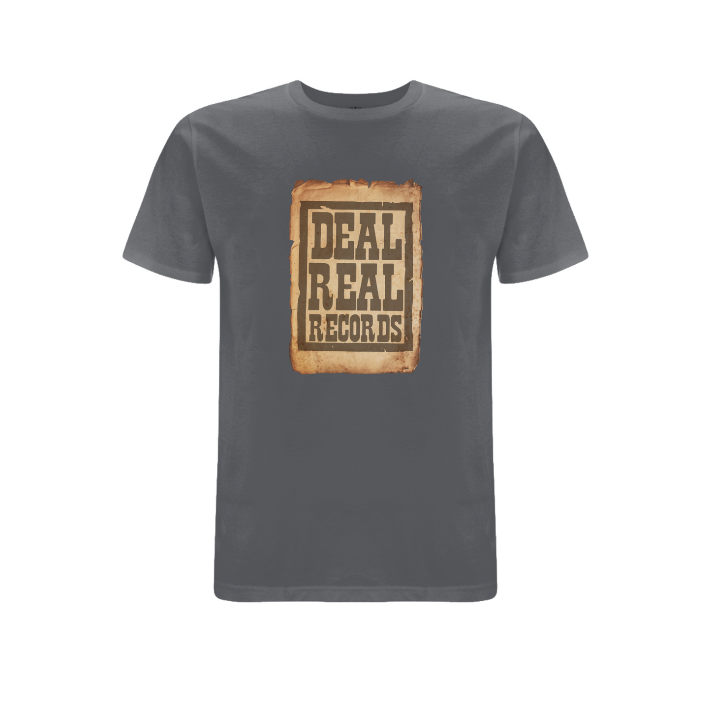 HANDSPUN RECORDS -Deal Real Front Print T-Shirt