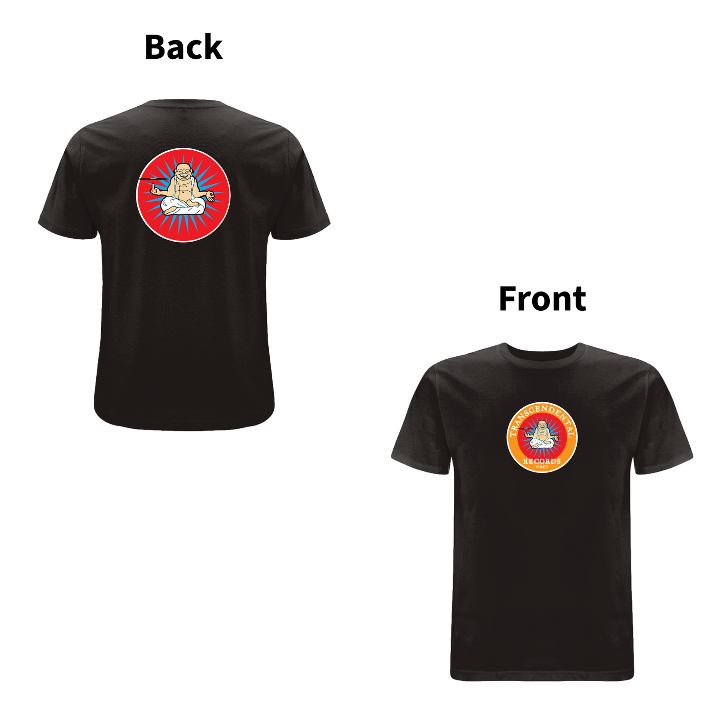 HANDSPUN RECORDS - TRANSCENDENTAL Front and Back Print T-shirt