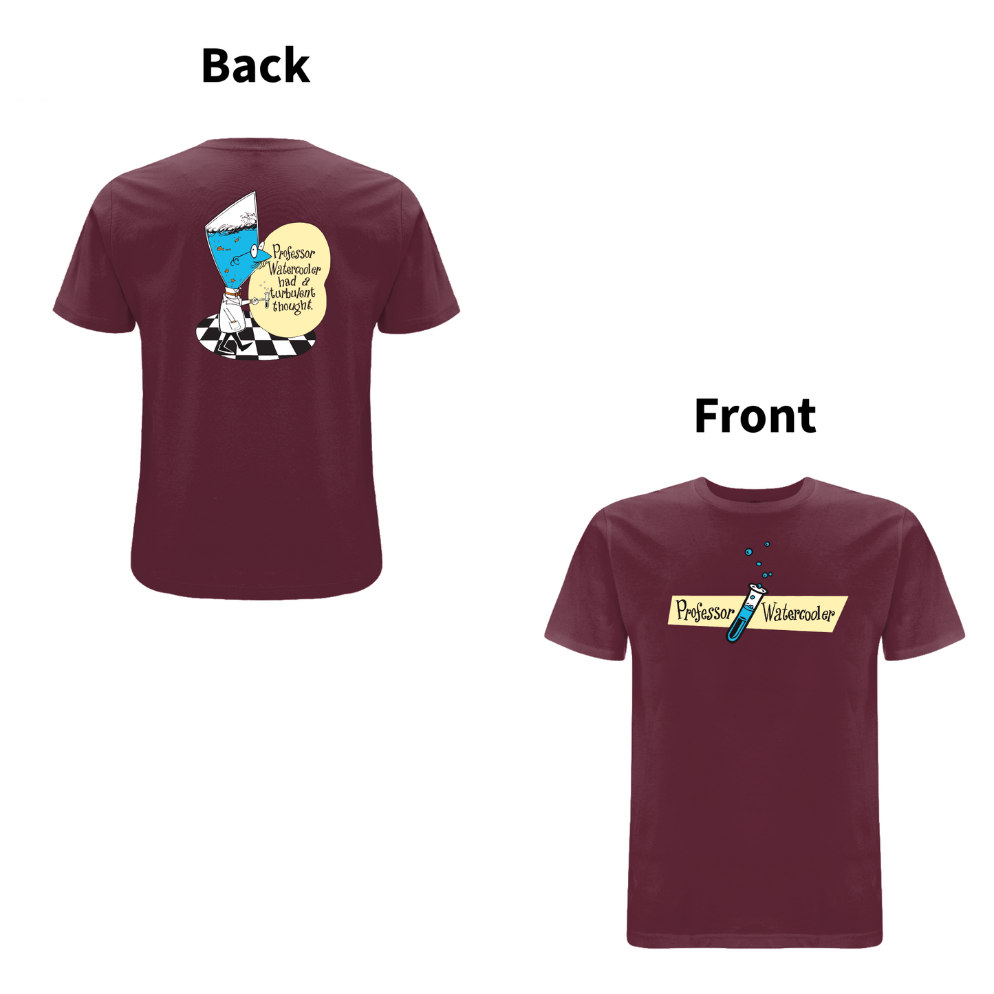 DON'T DO THE DODO - PROFESSOR WATERCOOLER Front and Back Print T-shirt
