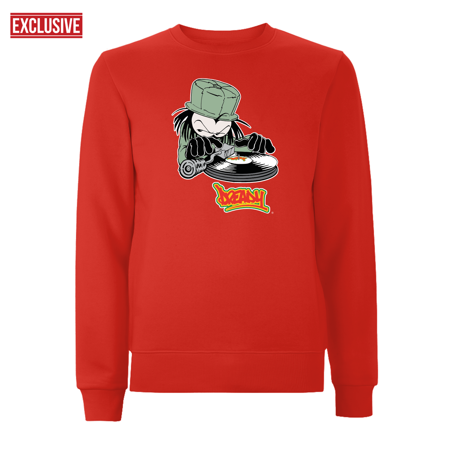 DJ DREADY - 90's Classic Logo Front Print Sweatshirt