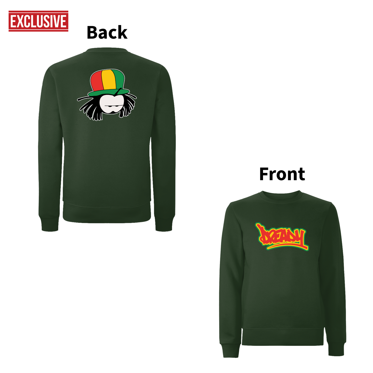 Dready Exclusive 90's Front and Back Print Sweatshirt