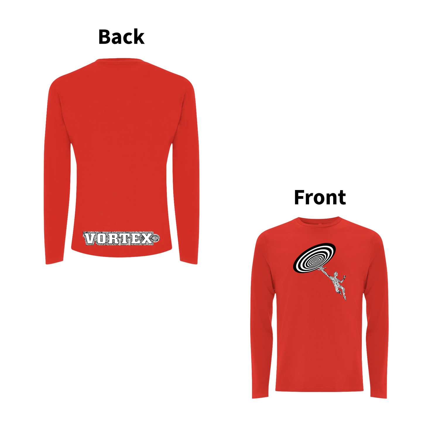 VORTEX - CLOSE ENCOUNTER front and back print Organic Longsleeve
