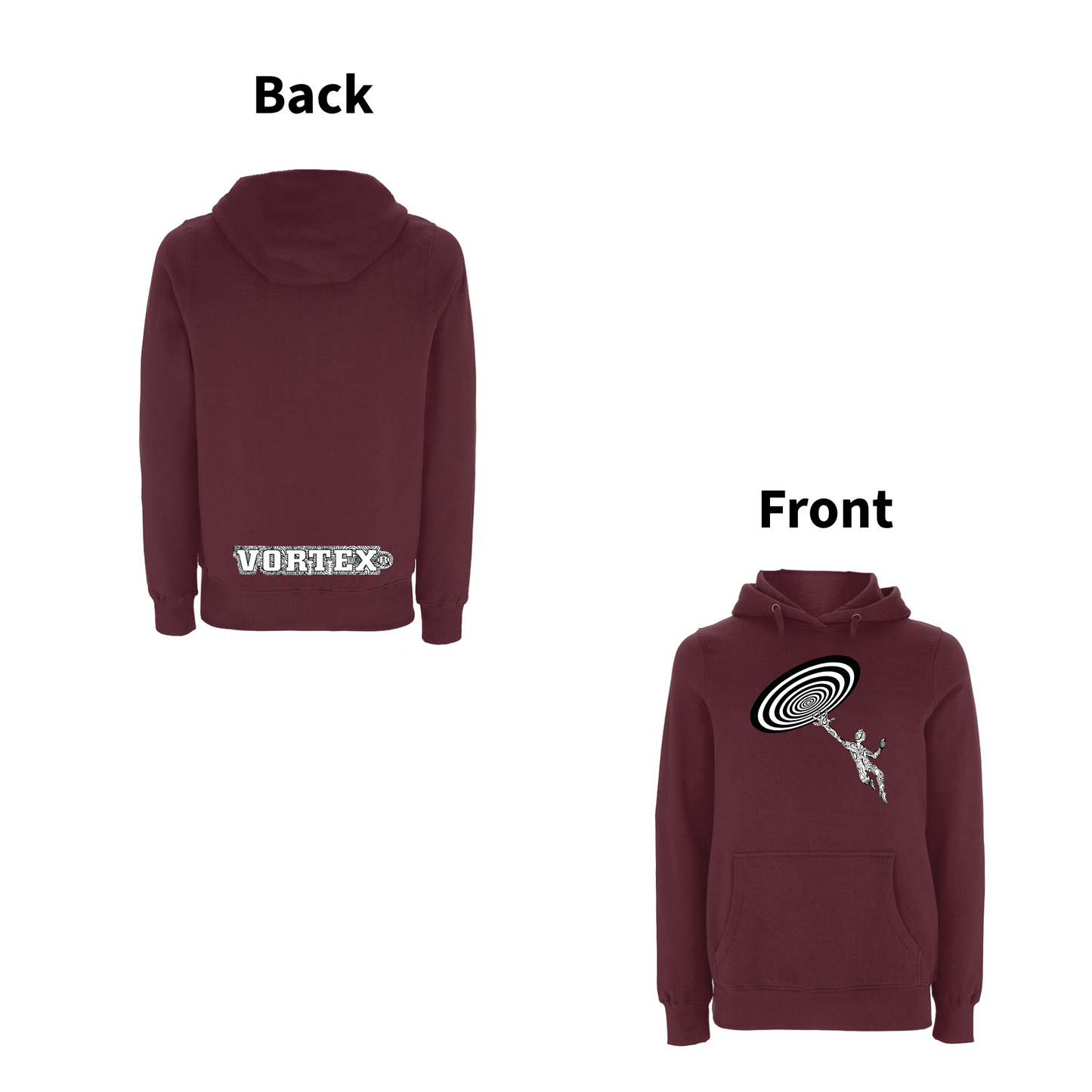 VORTEX - CLOSE ENCOUNTER front and back print Organic Hoodie