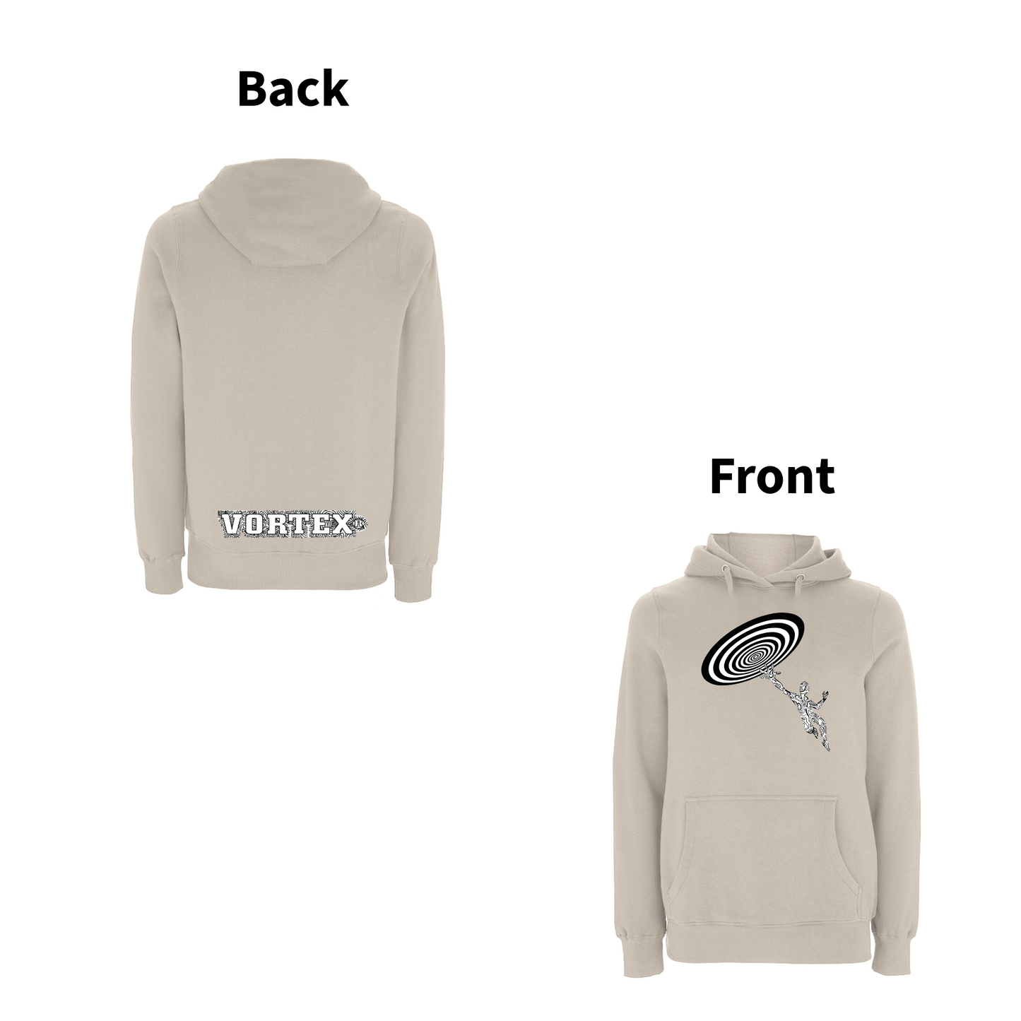 VORTEX - CLOSE ENCOUNTER front and back print Organic Hoodie