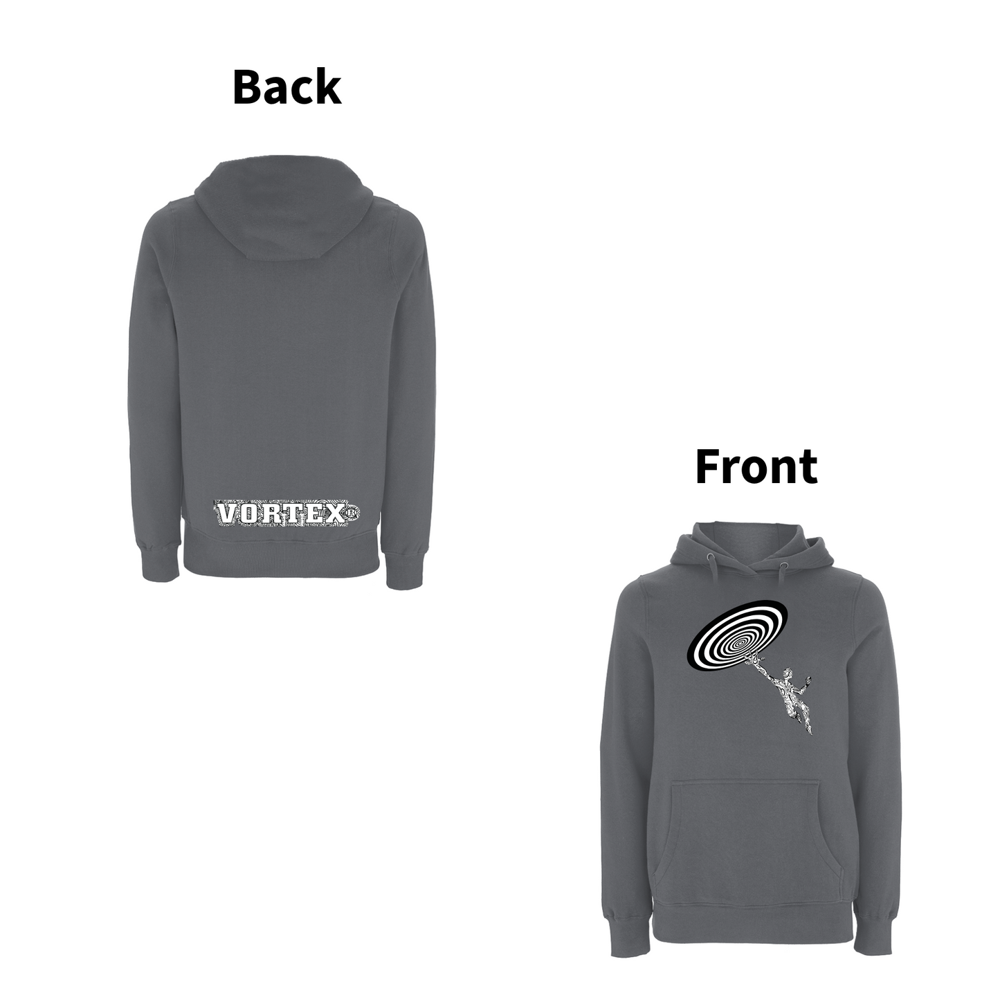 VORTEX - CLOSE ENCOUNTER front and back print Organic Hoodie