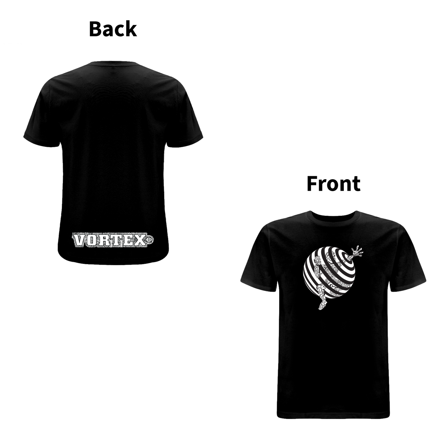 Vortex - TRAPPED front and back print Organic T-Shirt