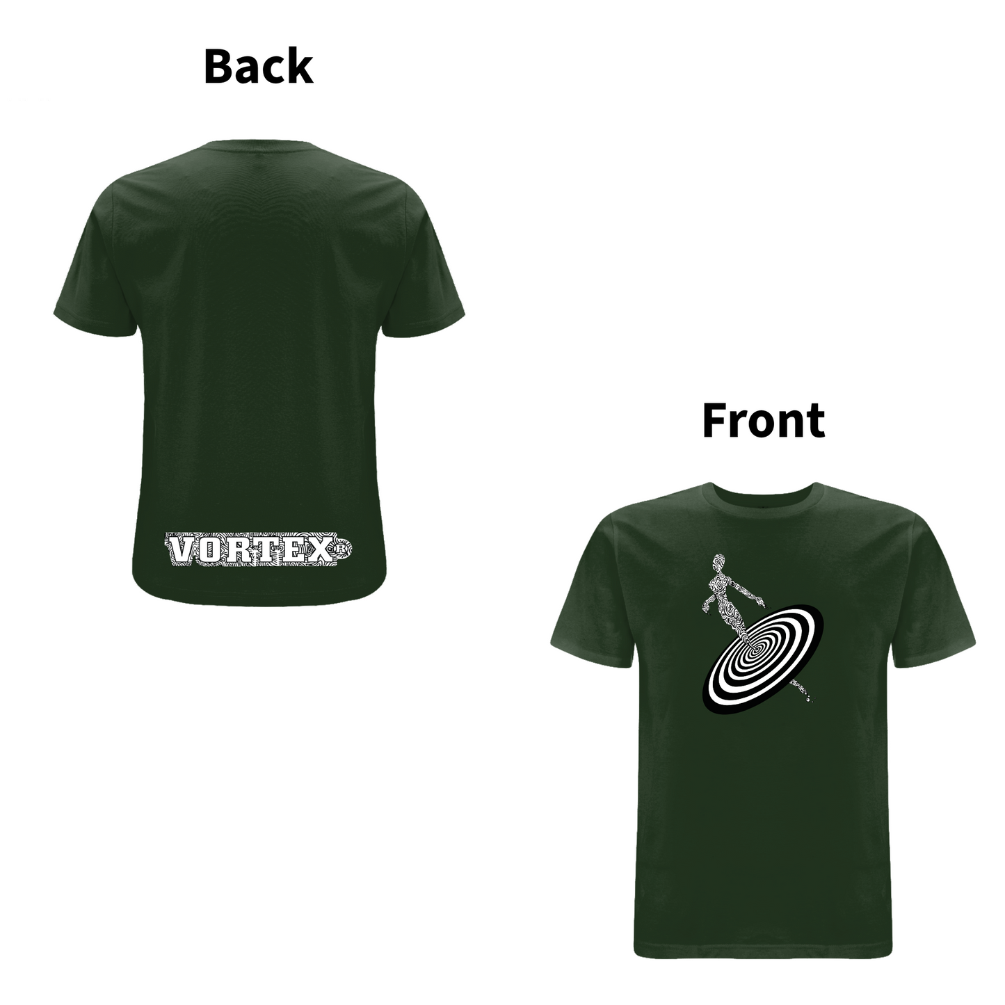 VORTEX - ALIENNE front and back print organic T-Shirt