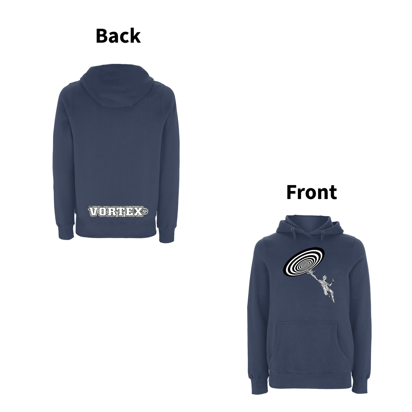VORTEX - CLOSE ENCOUNTER front and back print Organic Hoodie