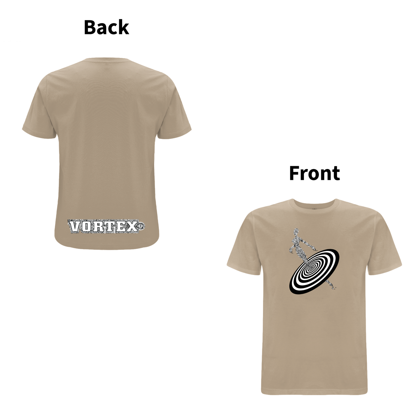 VORTEX - ALIENNE front and back print organic T-Shirt