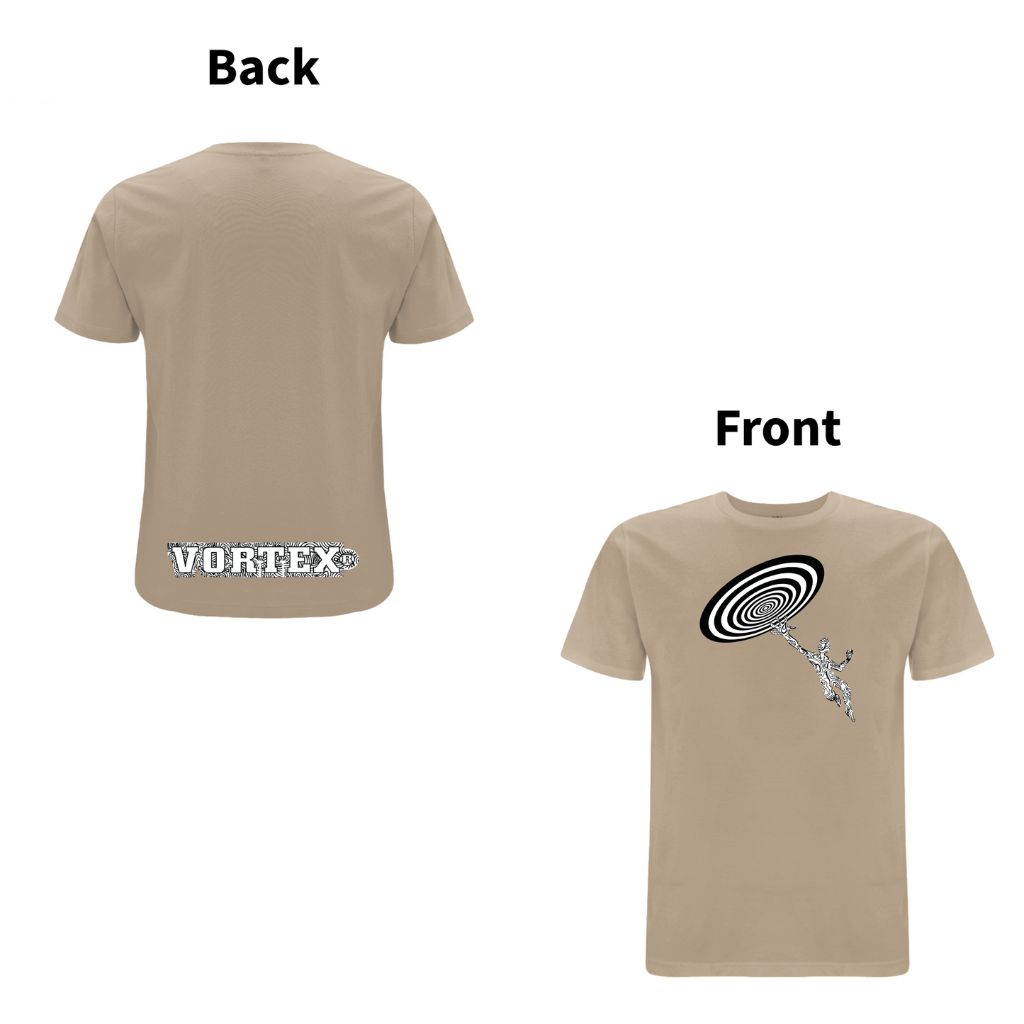 VORTEX - CLOSE ENCOUNTER front and back print organic T-Shirt