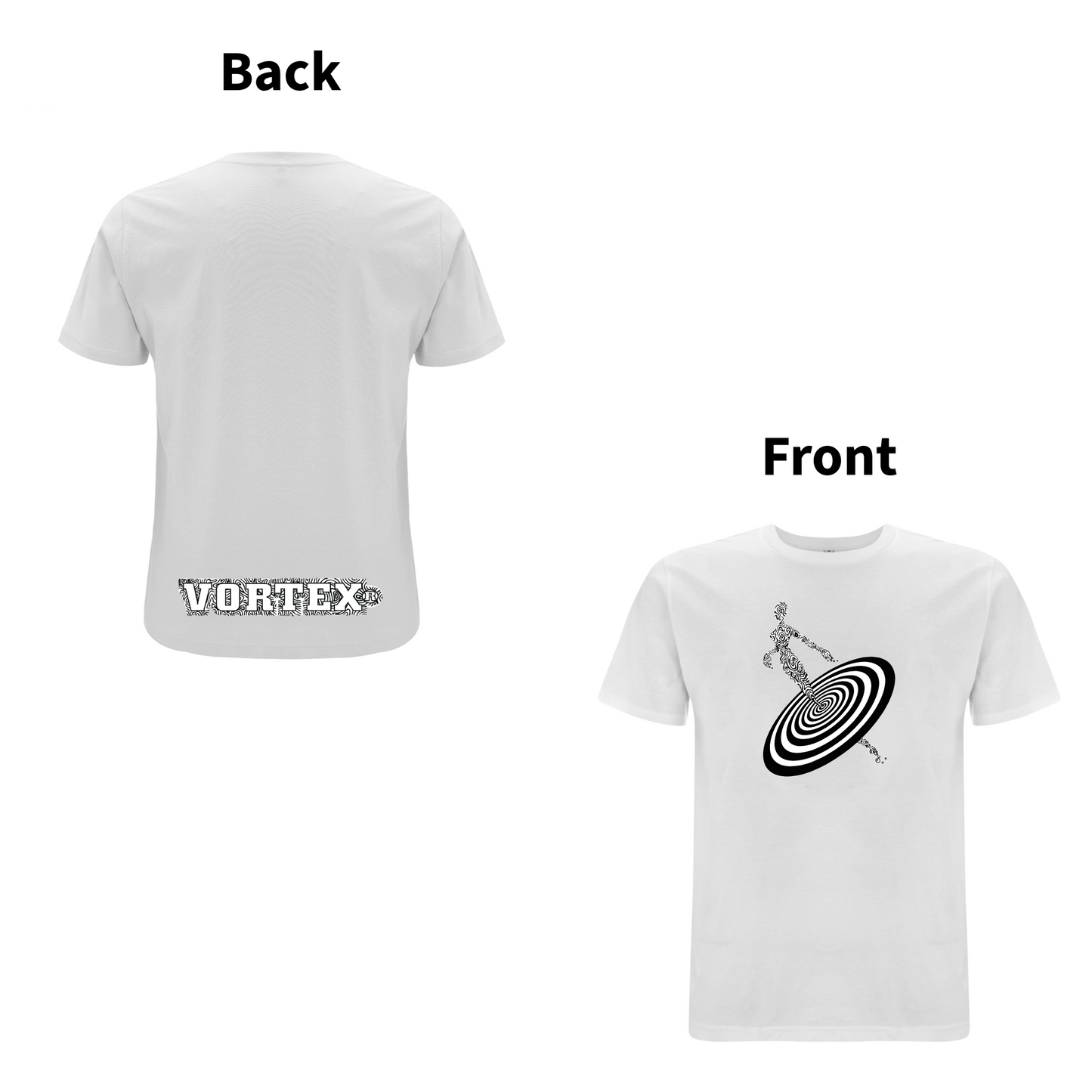 VORTEX - ALIENNE front and back print organic T-Shirt