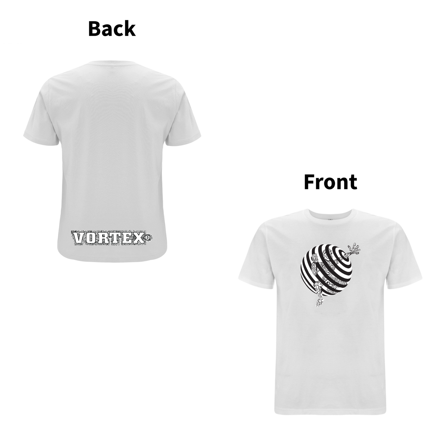 Vortex - TRAPPED front and back print Organic T-Shirt
