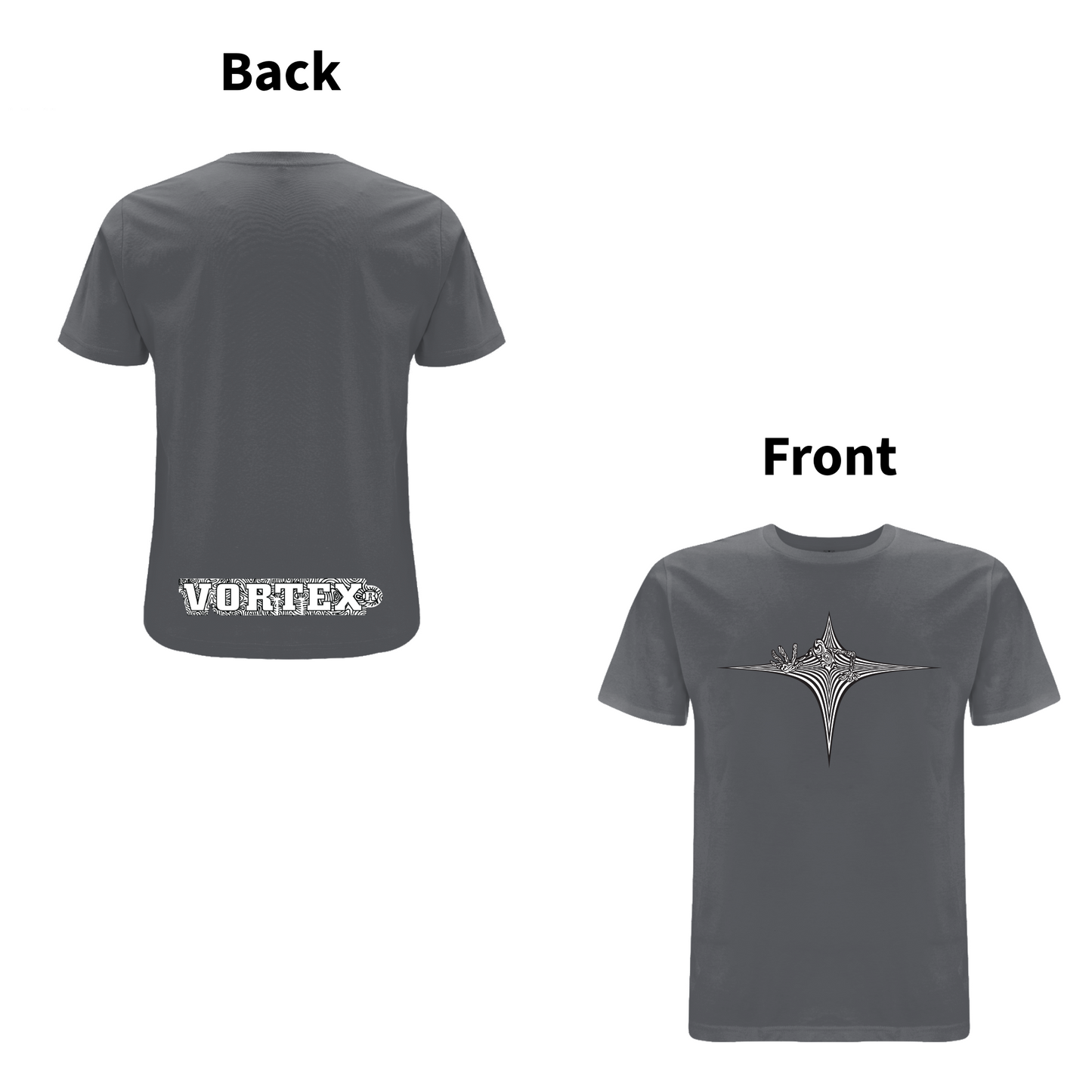 VORTEX - STARGATE front and back print Organic T-Shirt