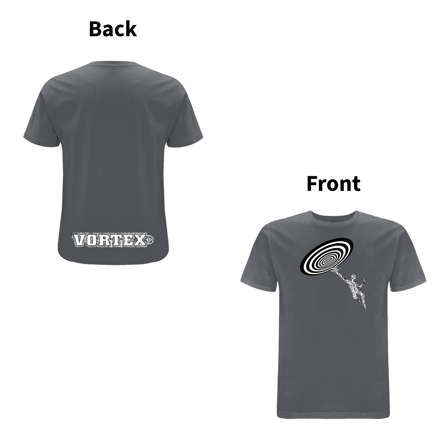 VORTEX - CLOSE ENCOUNTER front and back print organic T-Shirt