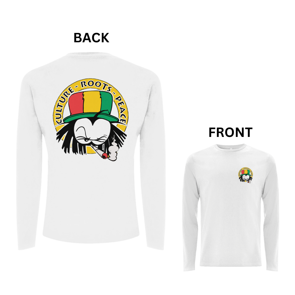 Dready Culture Roots & Peace Front and Back Print Long Sleeves