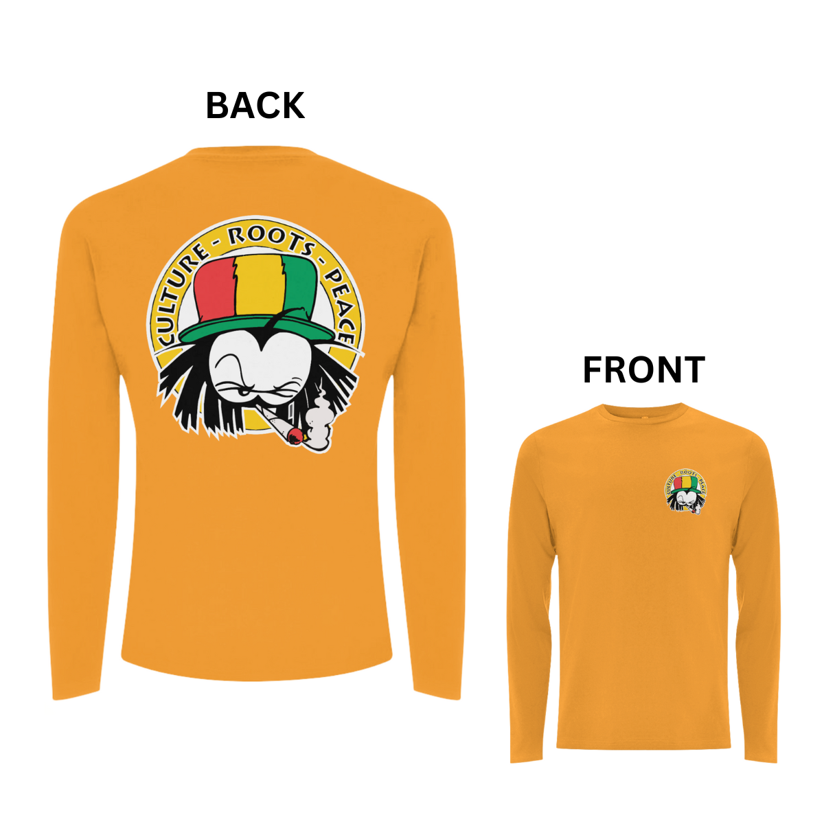 Dready Culture Roots & Peace Front and Back Print Long Sleeves
