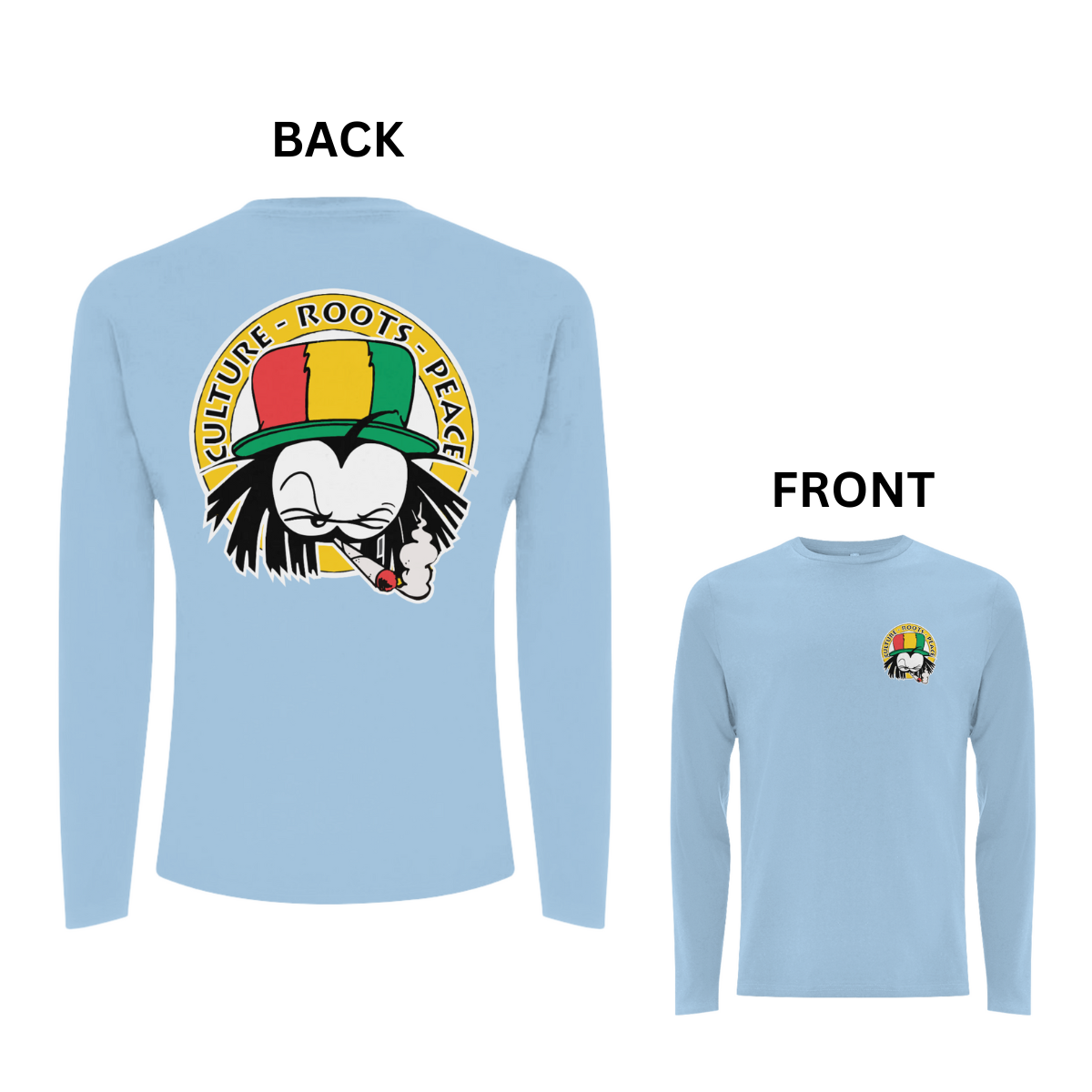 Dready Culture Roots & Peace Front and Back Print Long Sleeves