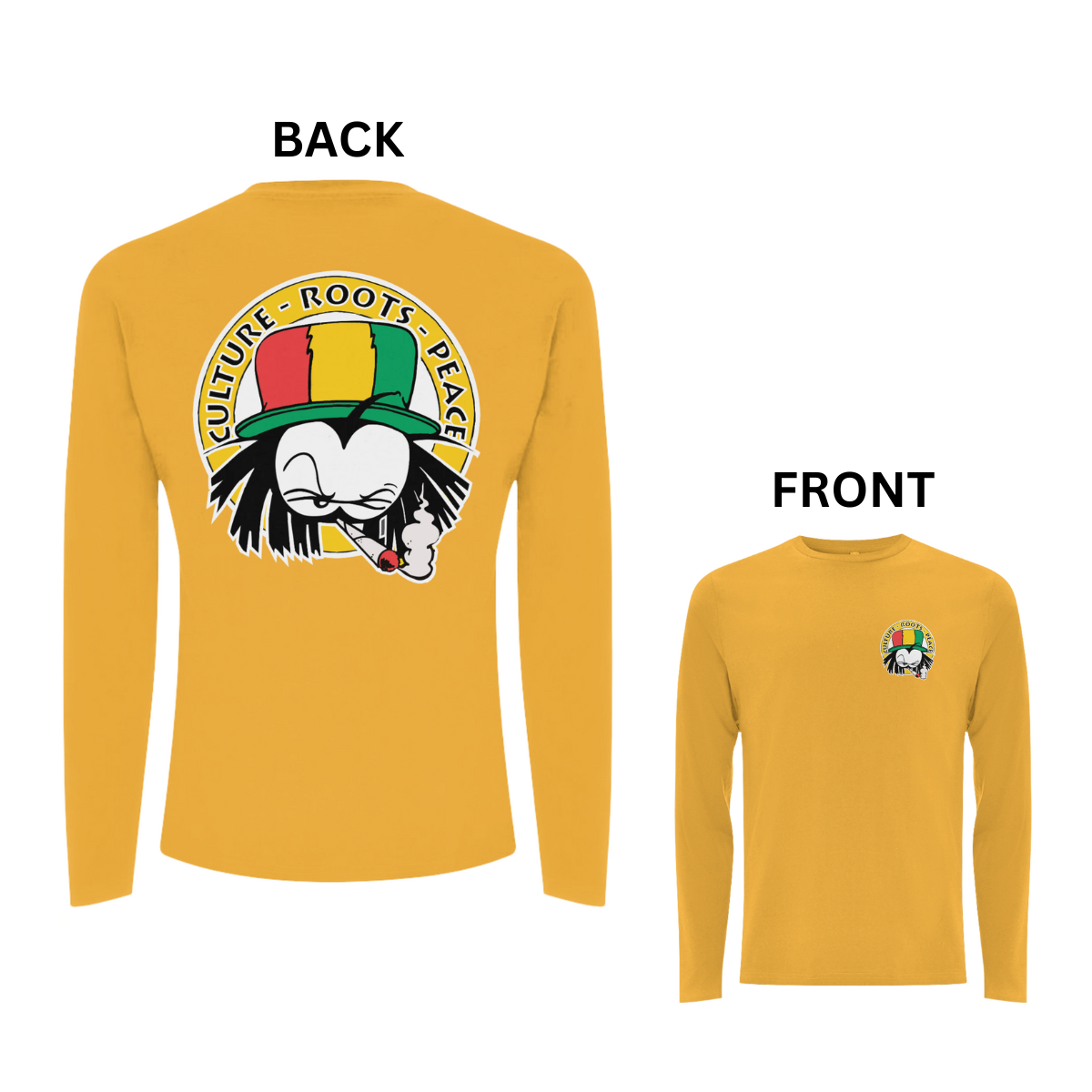 Dready Culture Roots & Peace Front and Back Print Long Sleeves