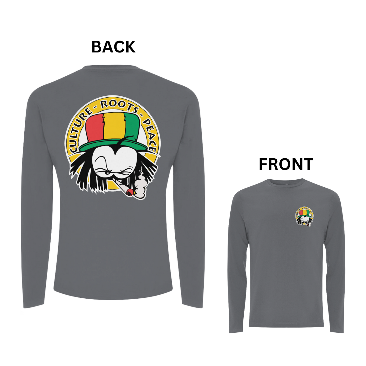 Dready Culture Roots & Peace Front and Back Print Long Sleeves