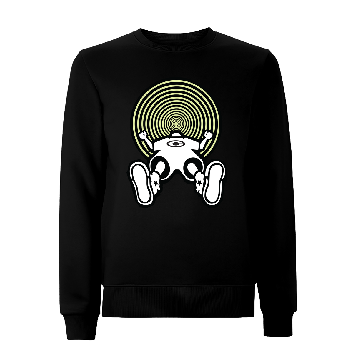Vortex Glow Front Print Sweatshirt – Rave inspired 90s streetwear, retro fashion from Have a nice day london store