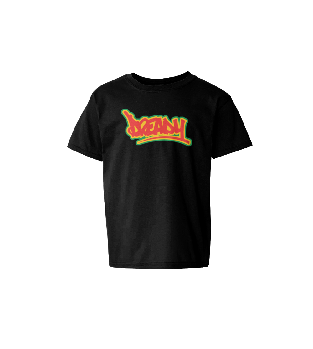 Dready Text Logo Kids Tee – Rave inspired 90s streetwear, retro fashion from Have a nice day london store