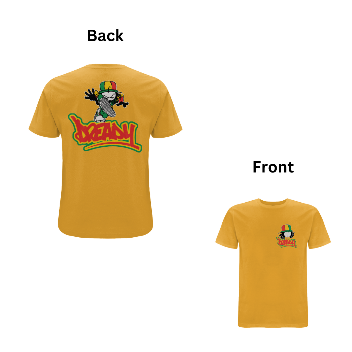 Dready Stamp Front & Back Print T - Shirt