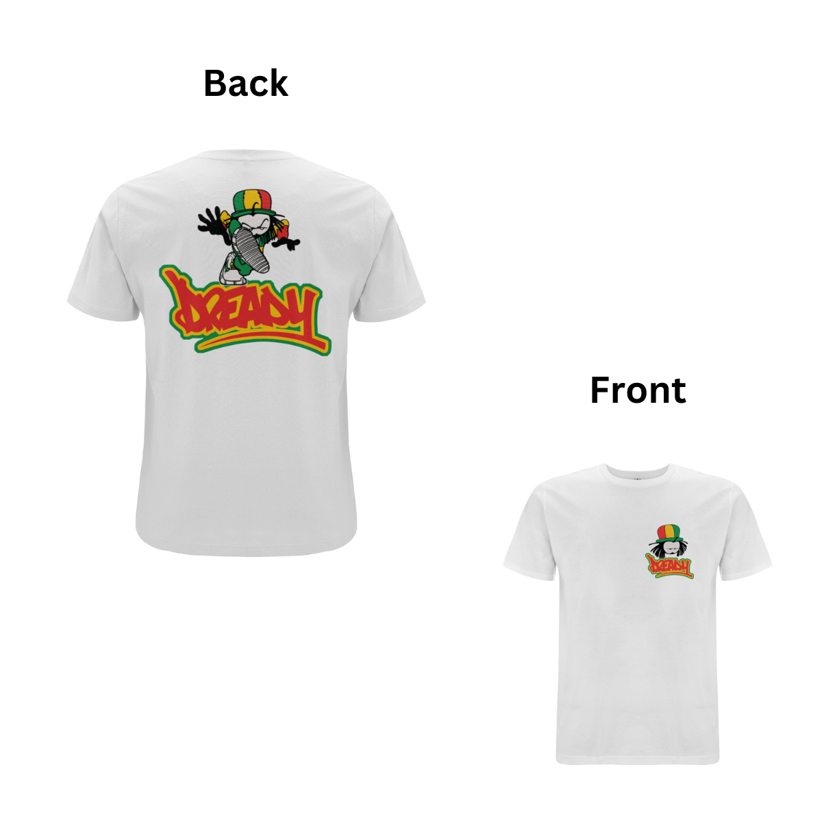 Dready Stamp Front & Back Print T - Shirt