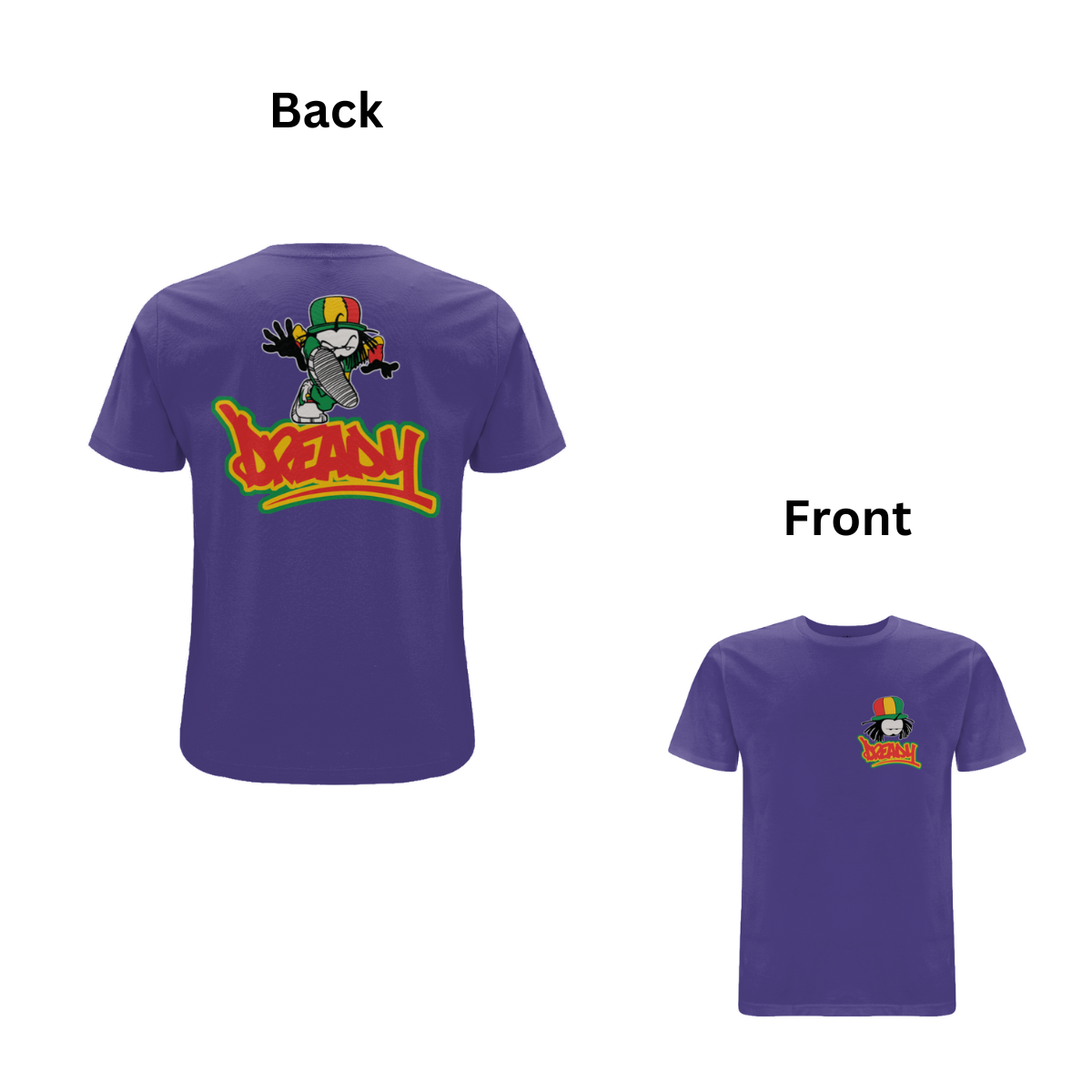 Dready Stamp Front & Back Print T - Shirt