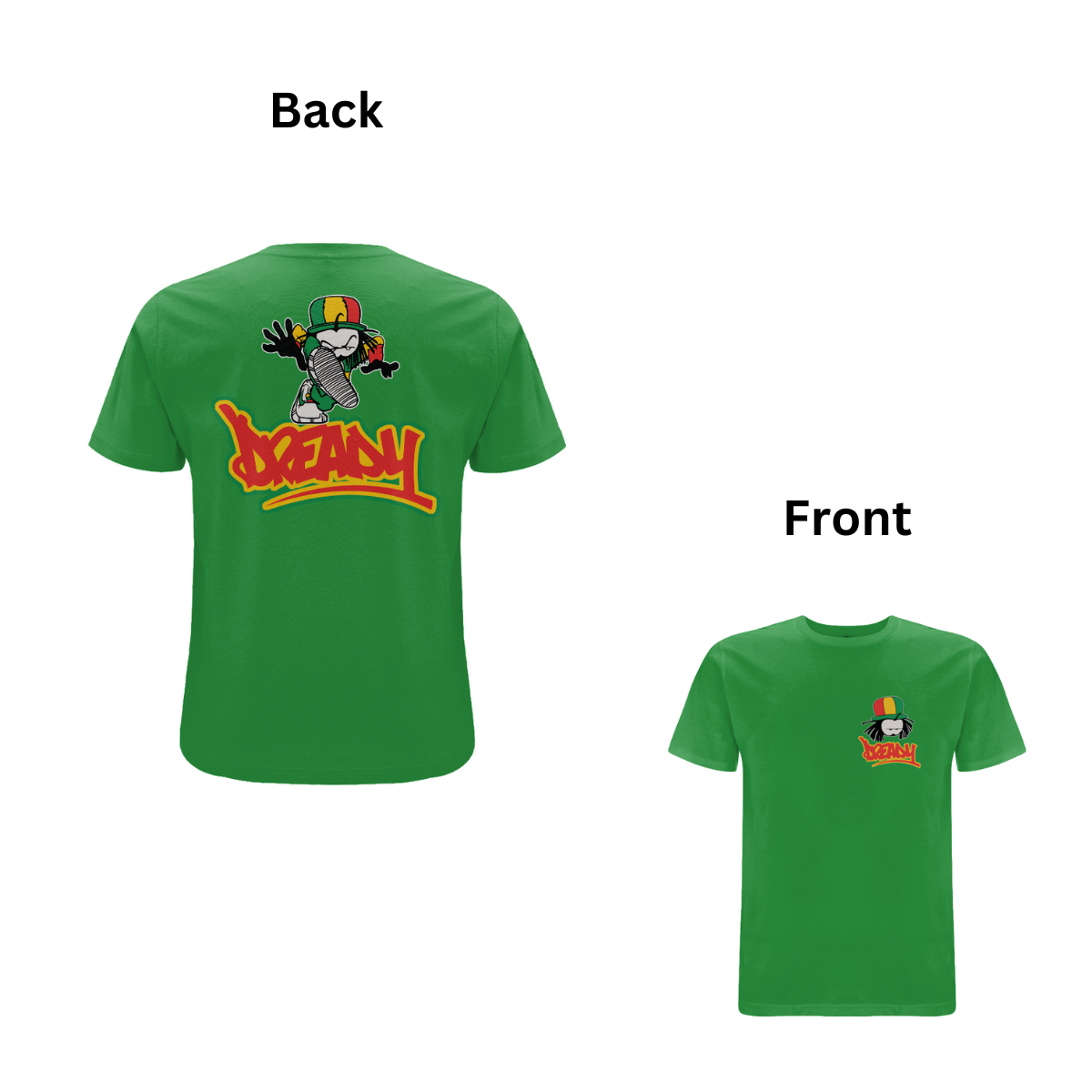 Dready Stamp Front & Back Print T - Shirt