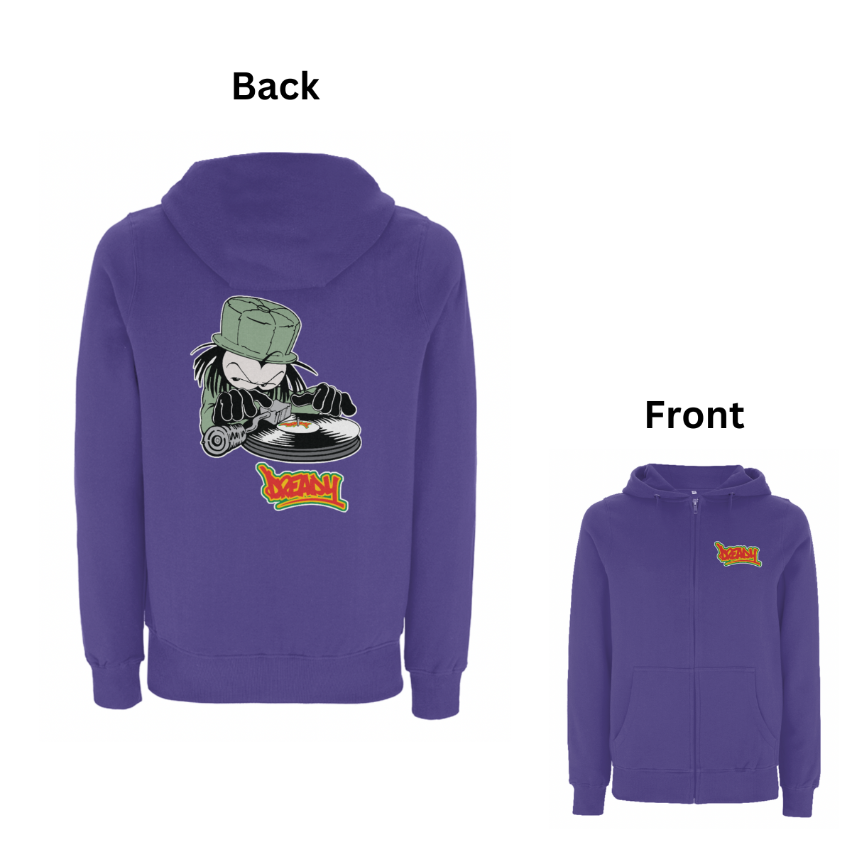 DJ DREADY 90's Classic Front and Back Print Hoodie