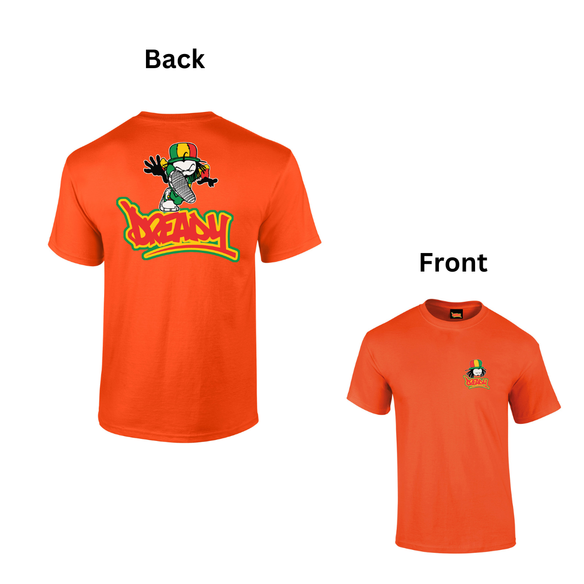 Dready Stamp Front & Back Print T - Shirt
