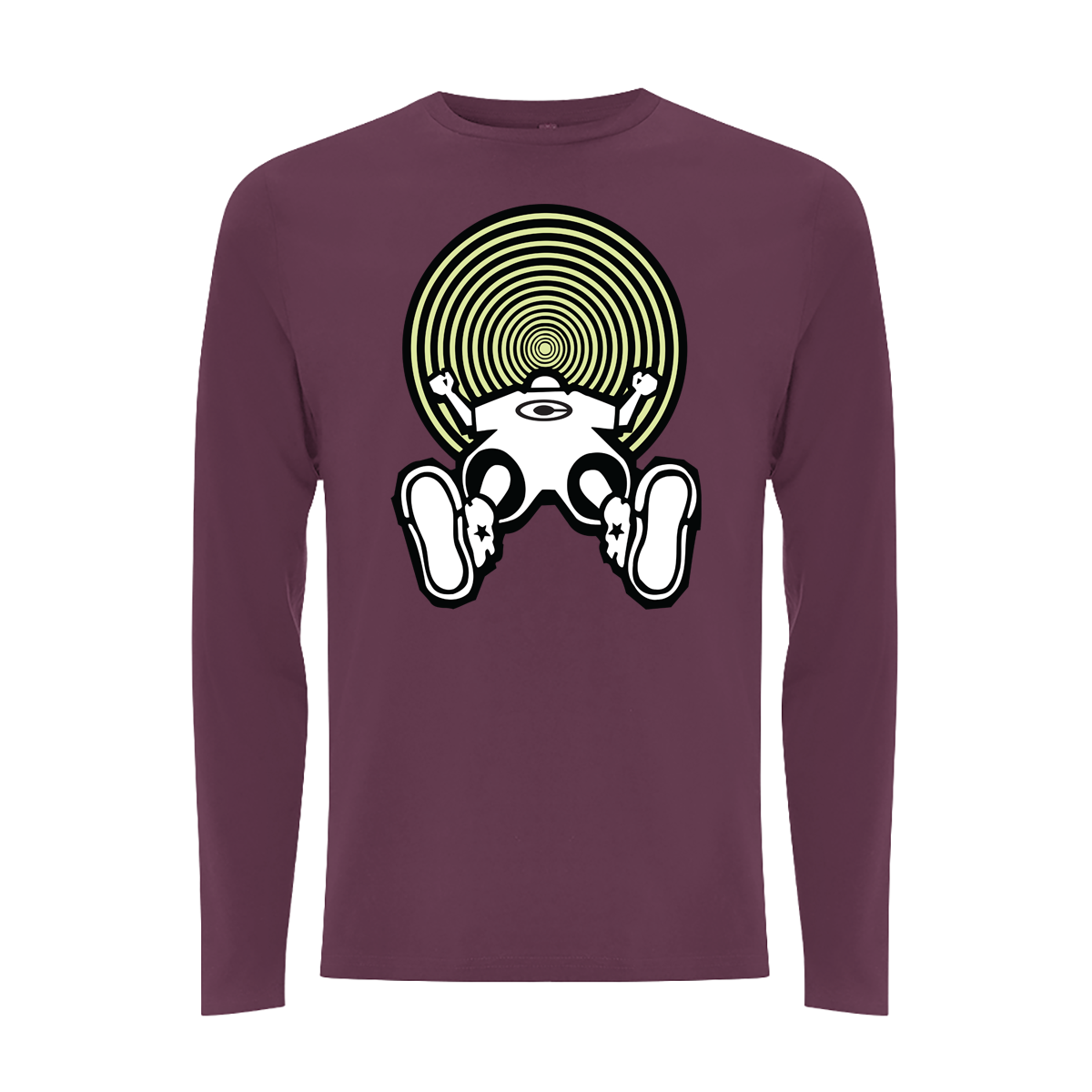 Vortex Glow Front Print Long Sleeves